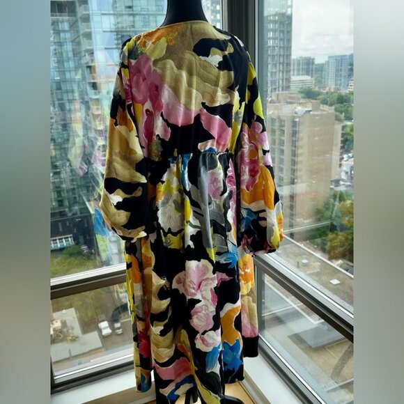 🆕 STINE GOYA 🧿 NWOT Veroma Printed Crepe Midi Dress - Size S - Picture 5 of 16